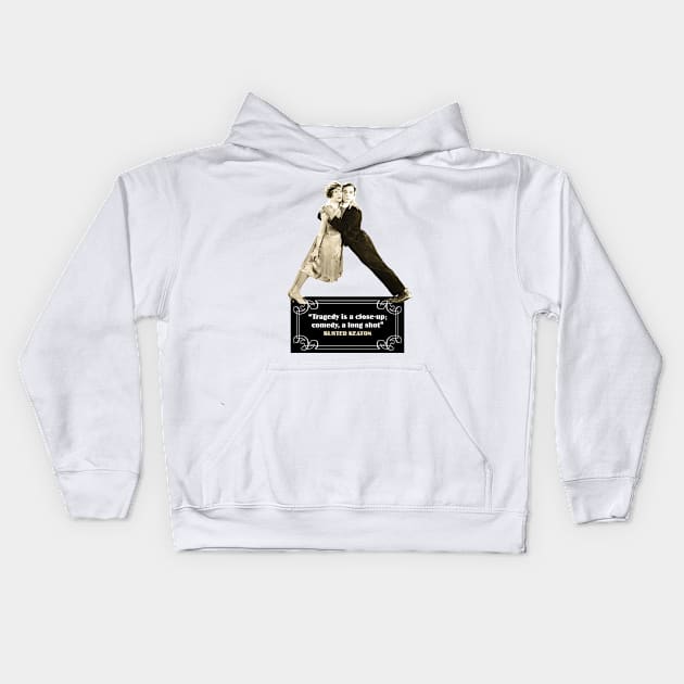 Buster Keaton Quotes: "Tragedy Is A Close-Up; Comedy, A Long Shot" Kids Hoodie by PLAYDIGITAL2020